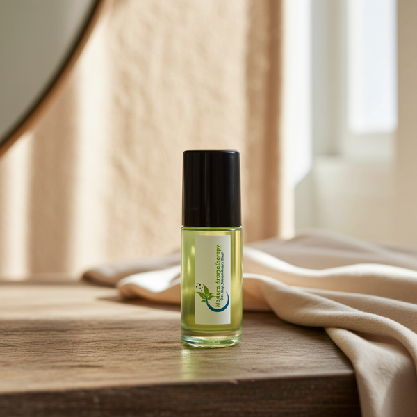 African Musk body oil bottle for moisturizing skin, layering fragrance, and daily body care.