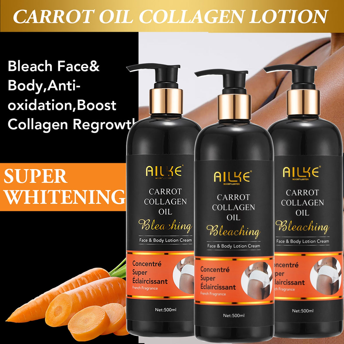 AILKE Bleaching Whitening Anti-Wrinkle Lotion Cream how to use twice daily for best brightening results.