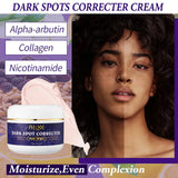 AILKE Double Glutathione Whitening Skin Care Kit dark spot corrector split-face before and after comparison.