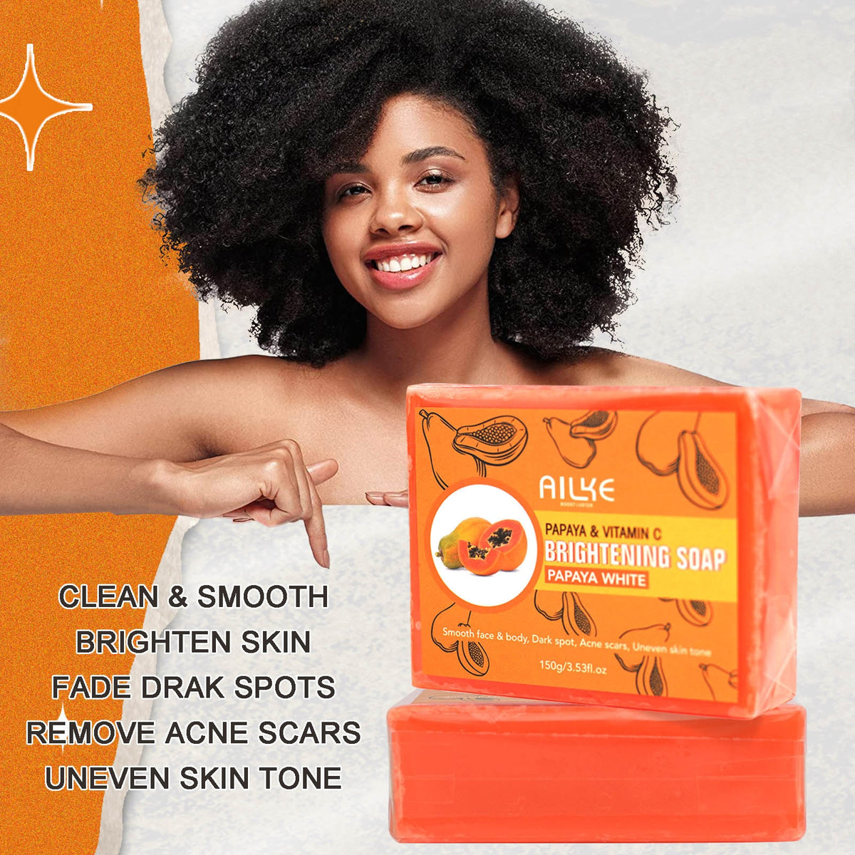 AILKE Double Glutathione Whitening Skin Care cream full set display and product overview.