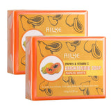 AILKE Handmade Organic Papaya Whitening Soap two boxes on white background for daily brightening.