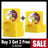 AILKE Natural Turmeric Soap bar creating rich lather for daily face and body cleansing.