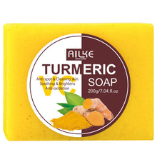 AILKE Natural Turmeric Soap packaging on white background for oil control and even skin tone.