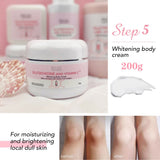 AILKE Whitening Moisturizing Korean Facial and Body Lotion before and after skin tone comparison.