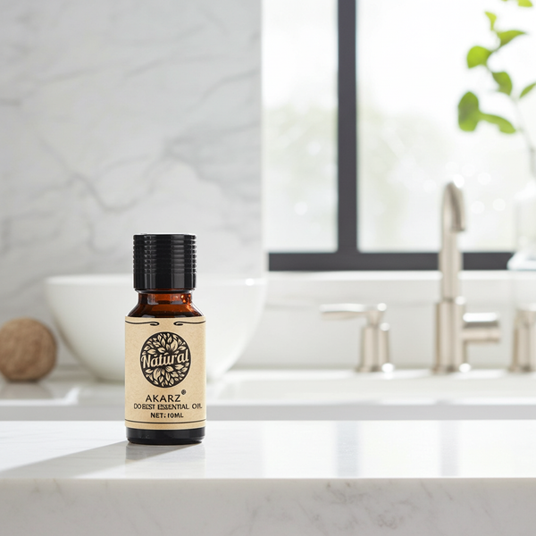 AKARZ Musk Essential Oil bottle — warm sensual aromatherapy oil for diffusing, massage blending, and natural perfumery base notes.
