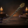 Alchemy Mystical Wand, 14 inch hand-painted resin ritual wand