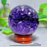 Amethyst Cluster Sphere Crystal for meditation, home décor, and crystal collecting.