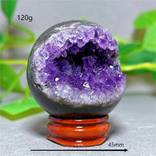 Amethyst Cluster Sphere Crystal for meditation, home décor, and crystal collecting.
