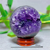 Amethyst Cluster Sphere Crystal for meditation, home décor, and crystal collecting.