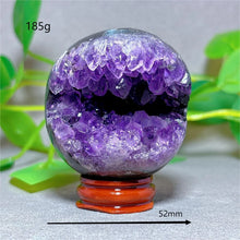 Amethyst Cluster Sphere Crystal for meditation, home décor, and crystal collecting.