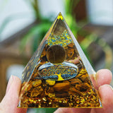 Amethyst Crystal Energy Pyramid for meditation, energy healing, and home décor.