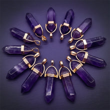 Amethyst Crystal Hexagonal Pendants for meditation, gifting, and crystal jewelry.