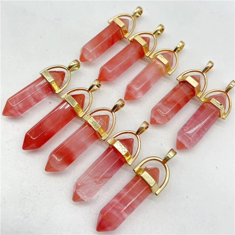 Amethyst Crystal Hexagonal Pendants for meditation, gifting, and crystal jewelry.