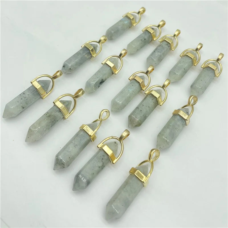 Amethyst Crystal Hexagonal Pendants for meditation, gifting, and crystal jewelry.