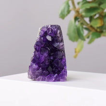 Amethyst geode crystal decor stone for living room display, meditation corners, and spiritual cleansing use.