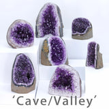 Amethyst Geode Quartz Cluster for meditation, home décor, and crystal collecting.