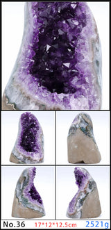 Amethyst Geode Quartz Cluster for meditation, home décor, and crystal collecting.