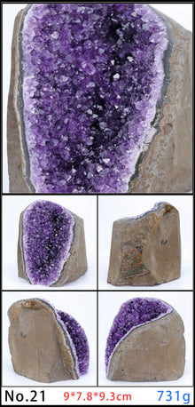 Amethyst Geode Quartz Cluster for meditation, home décor, and crystal collecting.