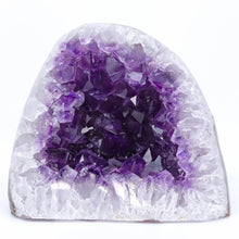 Amethyst Geode Quartz Cluster for meditation, home décor, and crystal collecting.