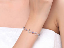 ZDADAN Silver Amethyst Heart Bracelet beaded bracelet for casual styling, layering, and daily fashion wear.