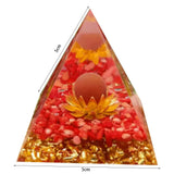 Amethyst & Peridot Orgone Energy Pyramid for meditation, energy healing, and home décor.