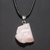 Amethyst rough crystal pendant jewelry with raw stone design for holistic healing, chakra alignment, and regular wear.