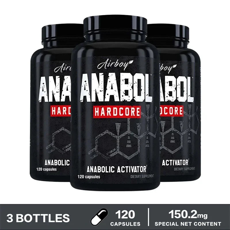 Anabol Hardcore Supplement Capsules for active lifestyle support, endurance, and muscle development.