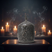 Ancient Greek Pandora's Box, open lid view