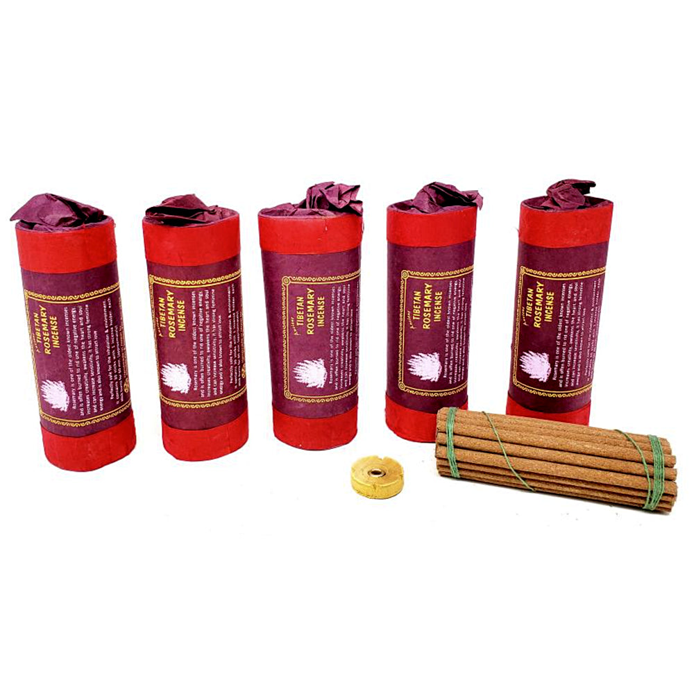 Ancient Tibetan Rosemary Incense, 30 stick box, 4.5 inch sticks