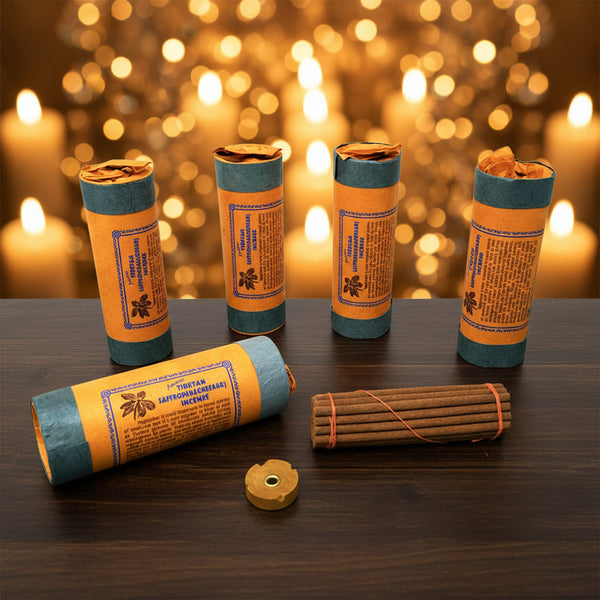 Ancient Tibetan Saffron-Nagkesher Incense, 30 stick box, 4.5 inch sticks