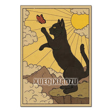 Animal Tarot card diamond painting kit with adhesive canvas and resin drills for DIY craft projects, mystical home decor, and relaxing art use.