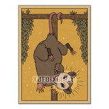 Animal Tarot craft diamond art kit with bead applicator tools for hobby crafting, artistic decoration, and weekend DIY project use.