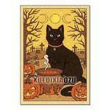 Animal Tarot illustration diamond painting kit with printed adhesive canvas for handmade artwork, relaxing creative use, and decorative room display.