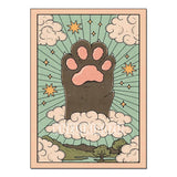 Animal Tarot portrait diamond art kit with printed canvas and sparkling gems for decorative crafting, creative hobby time, and wall art display.