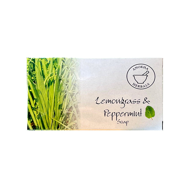 Anokha Herbals Lemongrass & Peppermint Soap, 100g boxed bar