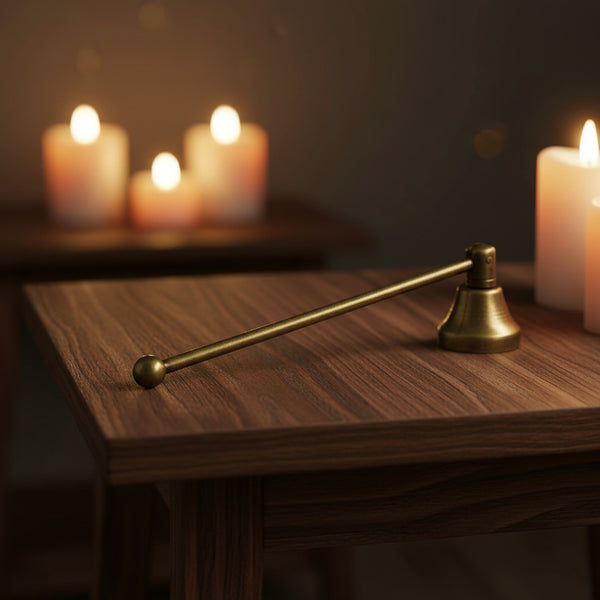 Antique Honey Gold Finish Swivel Metal Candle Snuffer, 5 inch