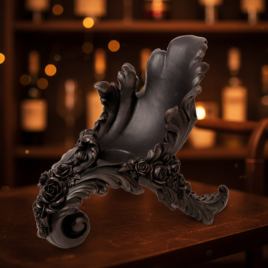 Antique Rose Wine Holder - Black