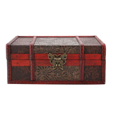 Antique style Chinese wood jewelry box for storing rings, earrings, necklaces, and treasured keepsakes.
