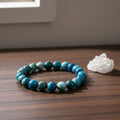 Apatite elastic bracelet with 8mm round beads