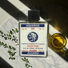 Aquarius Wish Oil spiritual oil bottle for Aquarius sign rituals, altar use, and personal intention work.