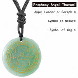 Archangel Green Aventurine healing pendant for crystal healing, protective energy, and daily devotional wear.