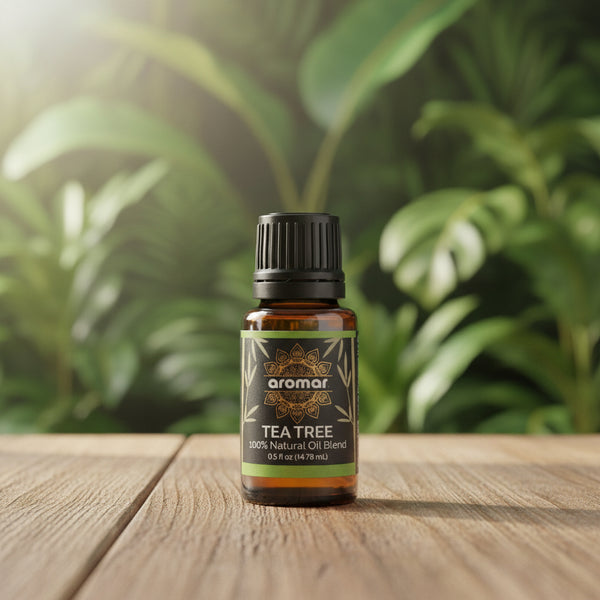 Aromar Essential Oils Tea Tree, 0.5oz glass bottle