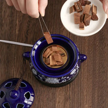 Electric Ceramic Aromatherapy Incense Burner ceramic incense burner for aromatic oil diffusion, fragrance use, and meditation sessions.
