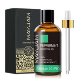 30ml Pure Natural Essential Oils bottles with 10 fragrances for aromatherapy sessions, room scenting, and wellness use.