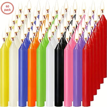Unscented assorted mini taper prayer candles for devotion, meditation, and sacred space use.
