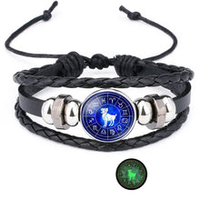 Astronomy Inspired Zodiac Glow Bracelet wrist bracelet for stargazing events, cosmic fashion, and zodiac gift occasions.