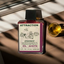 Attraction Wish Oil ritual oil bottle for drawing love, attention, and positive energy.