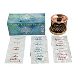 Aura Cleansing Incense Bricks Set, 12 bricks plus burner