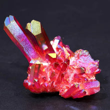 Aura Red Quartz Cluster Healing Crystal for meditation, home décor, and crystal collecting.