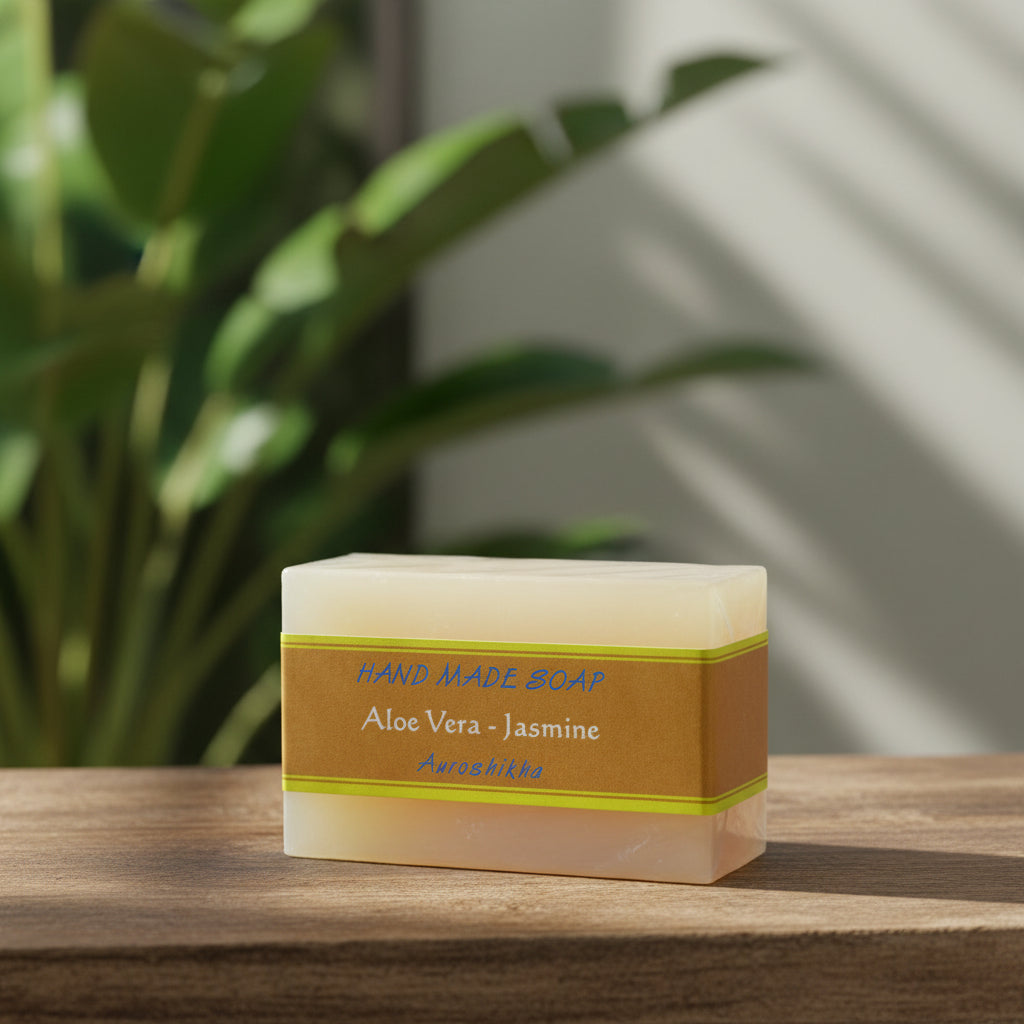 Auroshikha Aloe Vera - Jasmine Soap, 75 gram bar